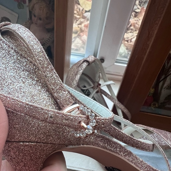 Pink/Rose Gold Sparkly Stilettos - Picture 2 of 5
